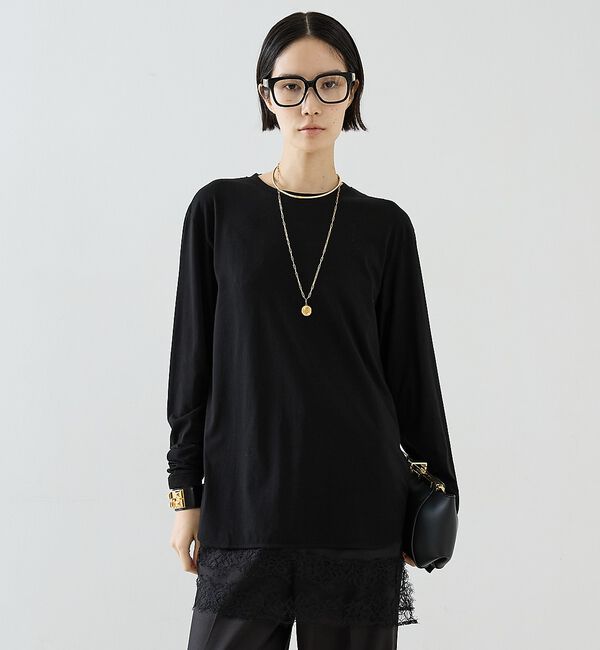 The Store by C' 「【COCUCA】レイヤーロンT」|Tシャツ・カットソー|ブラック