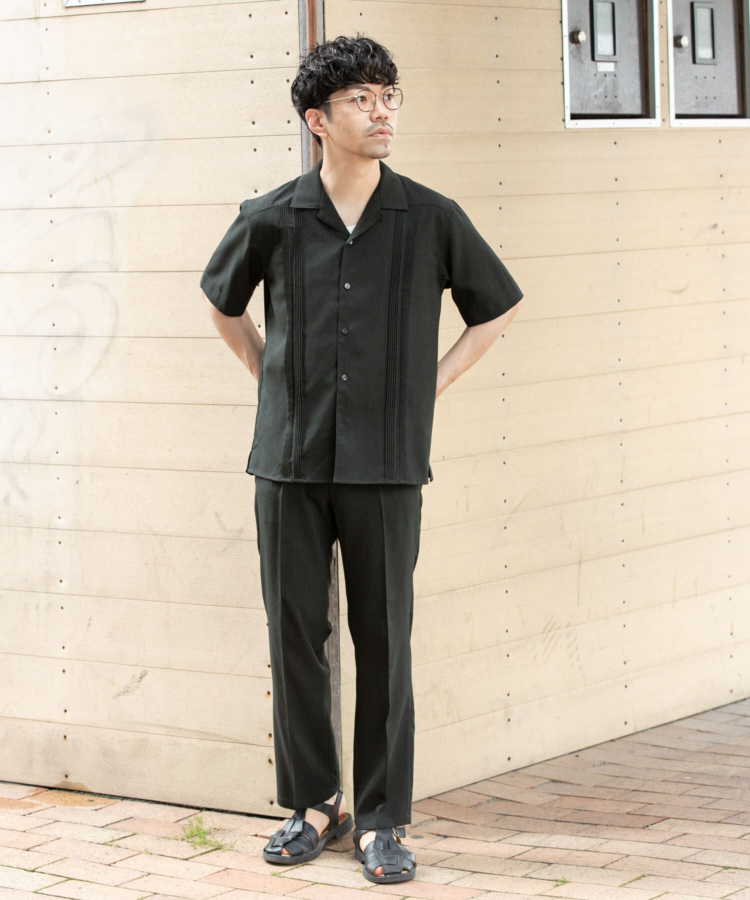 URBAN RESEARCH ROSSO「『セットアップ対応』『防シワ』サマーウール調キューバシャツ」|シャツ・ブラウス|