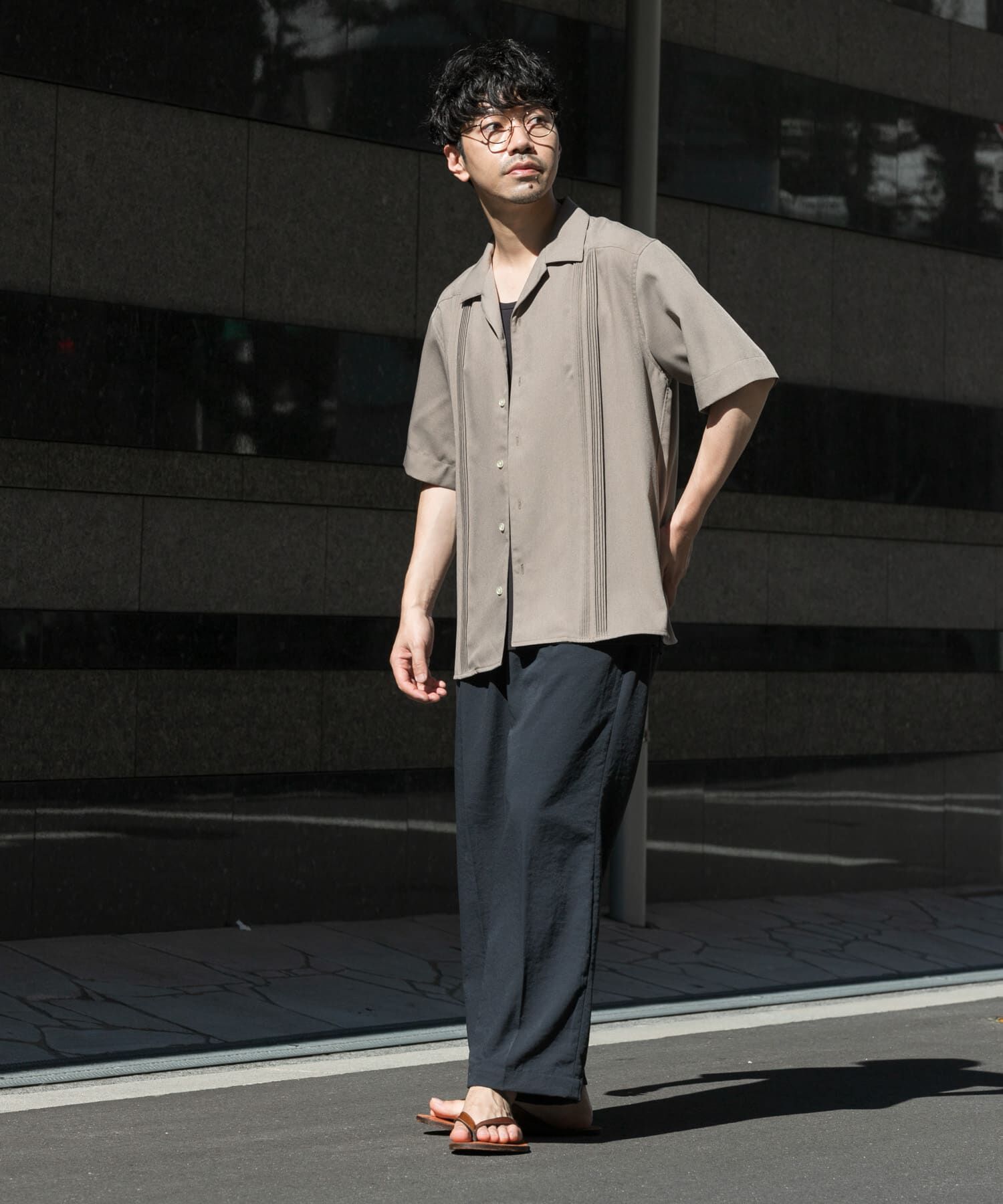 URBAN RESEARCH ROSSO「『セットアップ対応』『防シワ』サマーウール調キューバシャツ」|シャツ・ブラウス|