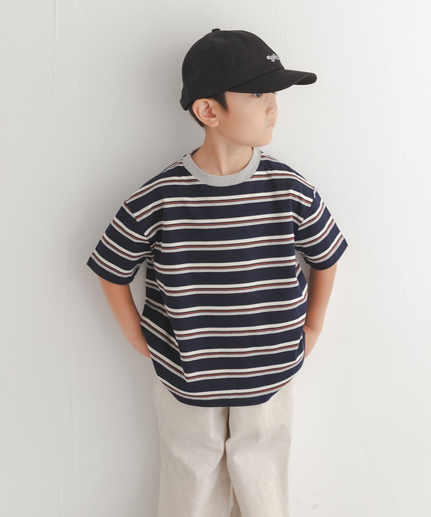 URBAN RESEARCH DOORS「『150サイズあり』ランダムボーダーワイドTシャツ(KIDS)」|その他|