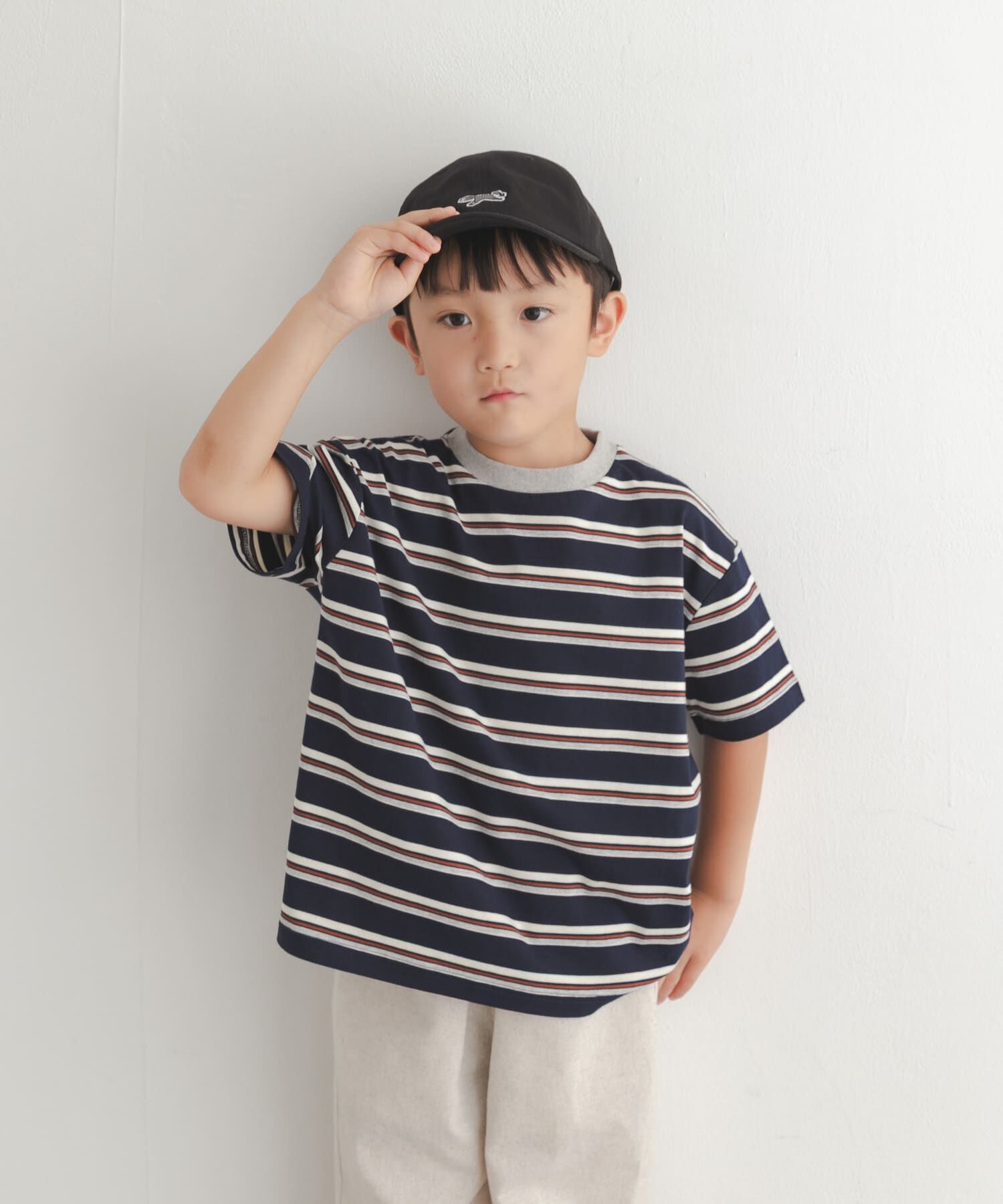 URBAN RESEARCH DOORS「『150サイズあり』ランダムボーダーワイドTシャツ(KIDS)」|その他|