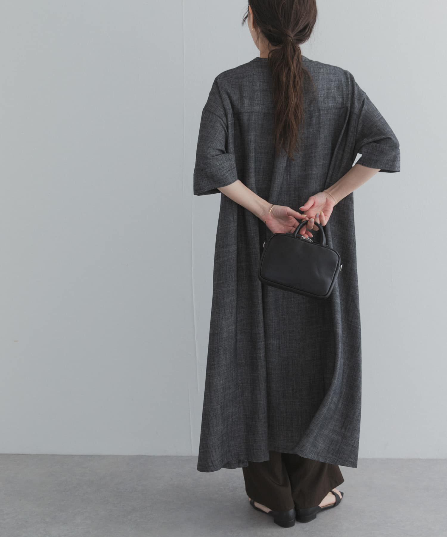 URBAN RESEARCH DOORS「リネン混5分袖ミディワンピース」|その他|
