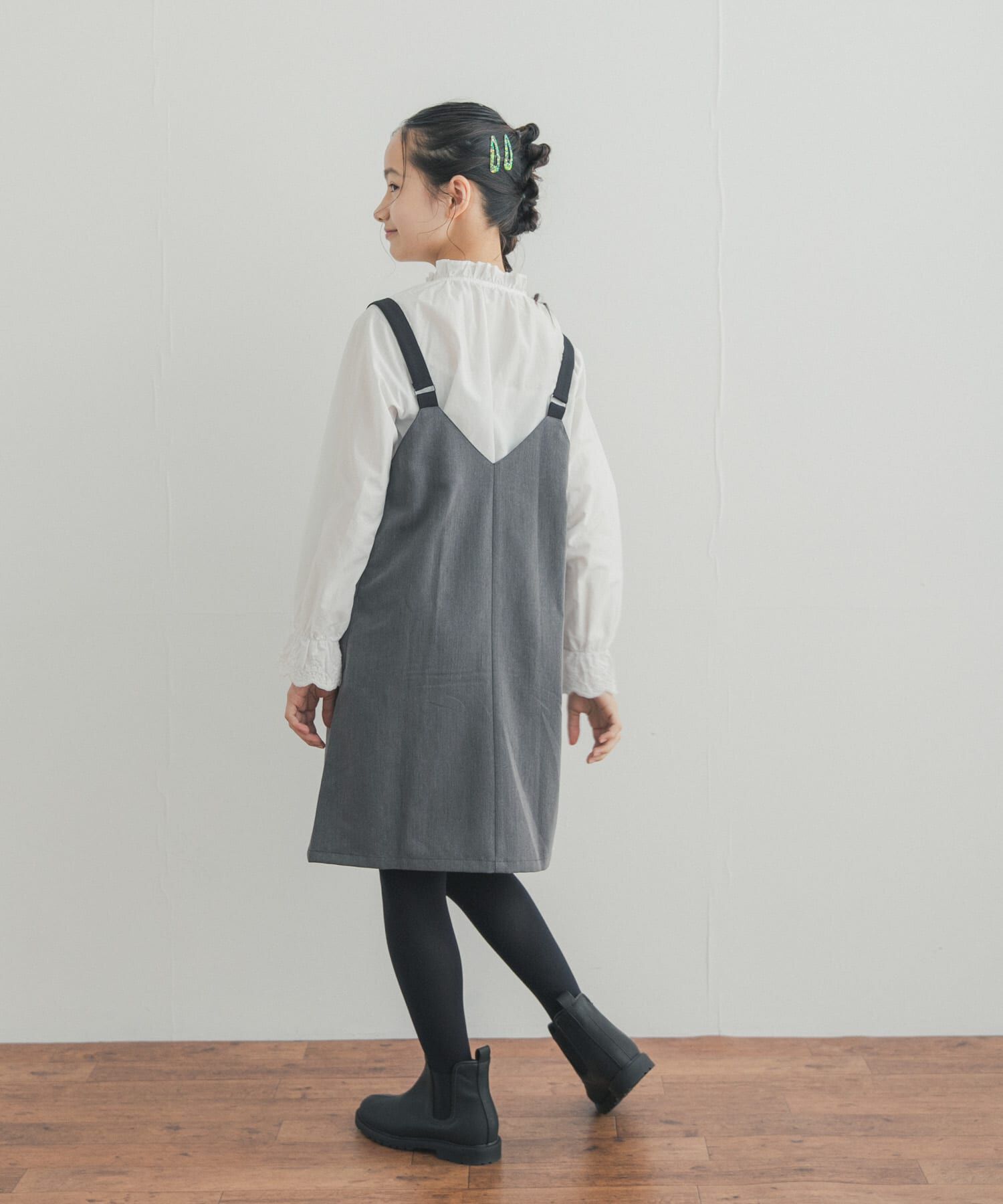URBAN RESEARCH DOORS「『150サイズ』配色釦ジャンスカ(KIDS)」|ワンピース|