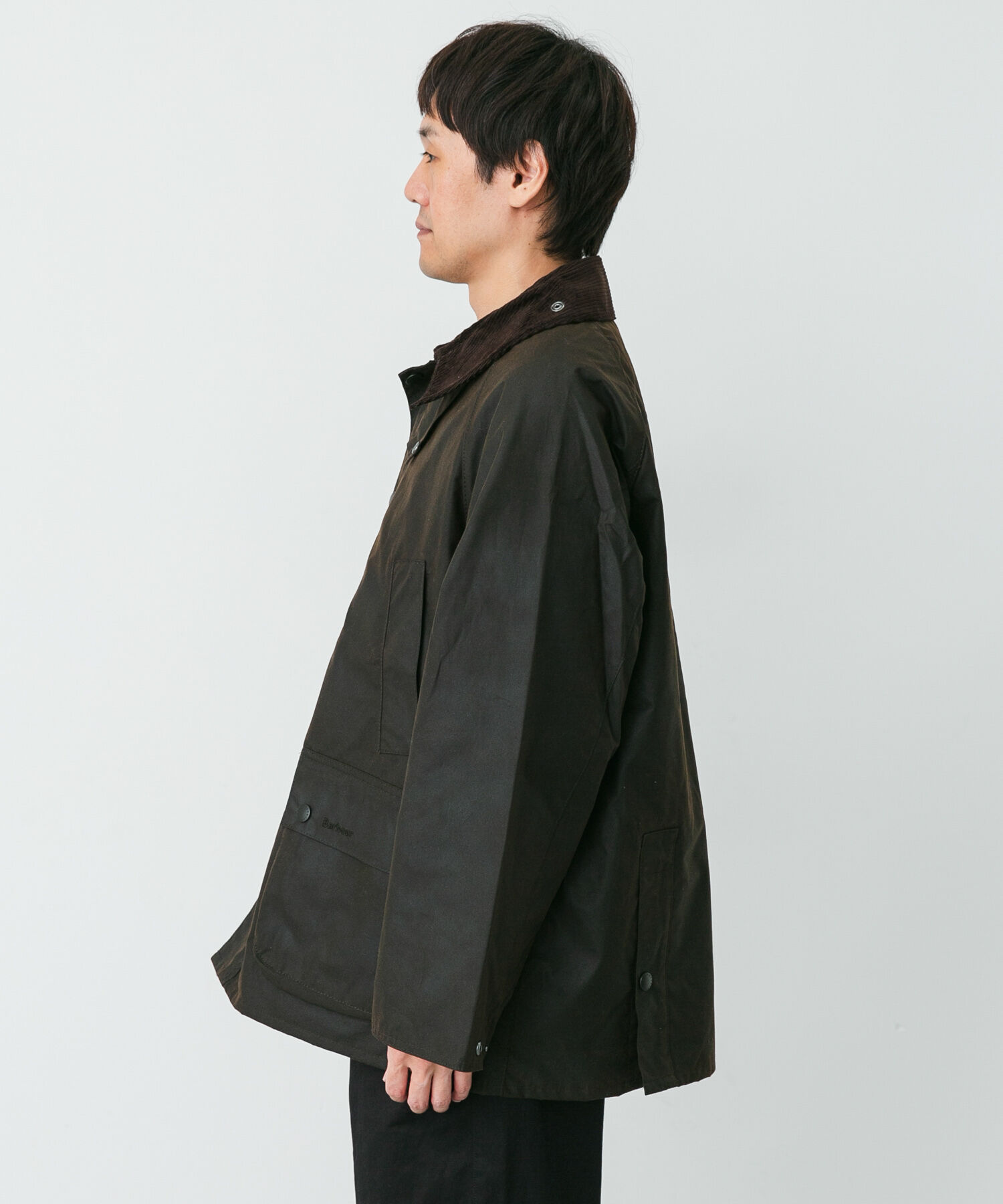 URBAN RESEARCH DOORS「Barbour　OS BEDALE WAX JACKET」|ノーカラーコート|