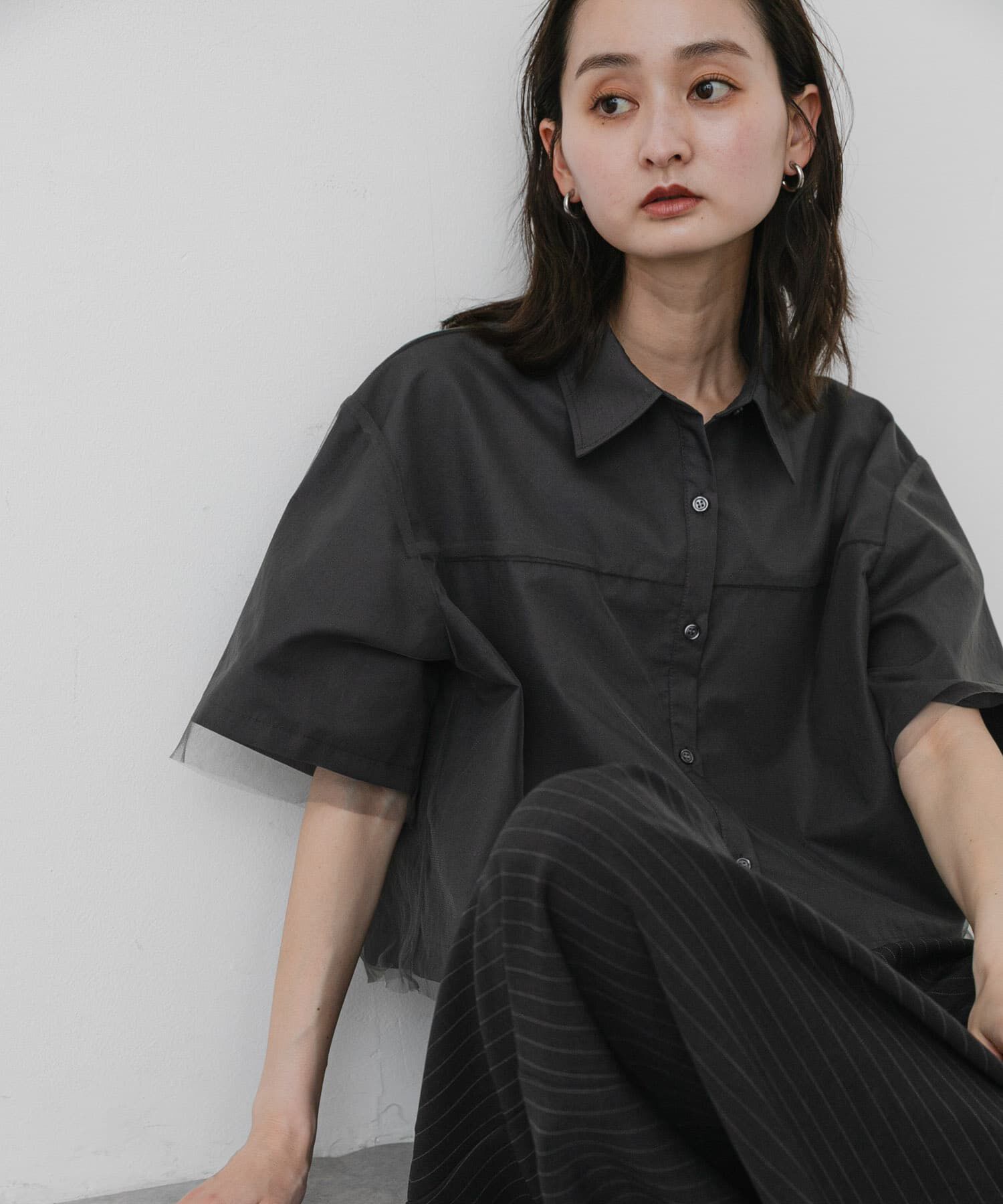SENSE OF PLACE by URBAN RESEARCH「チュールレイヤードシャツ」|シャツ・ブラウス|