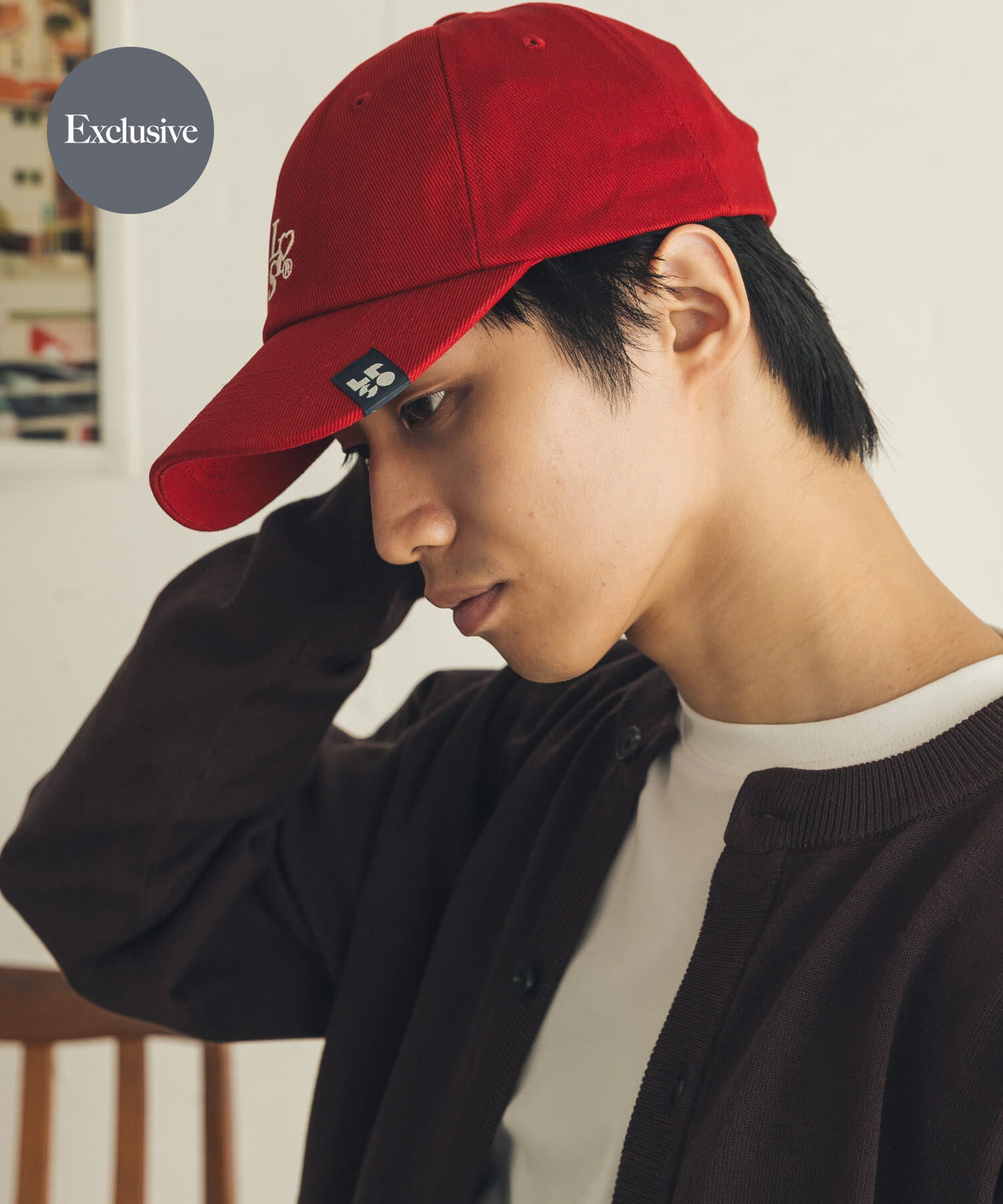 SENSE OF PLACE by URBAN RESEARCH「『別注』LOVEPOPSTUDIO&times;SENSE OF PLACE　CAP」|キャップ・キャスケット|レッド
