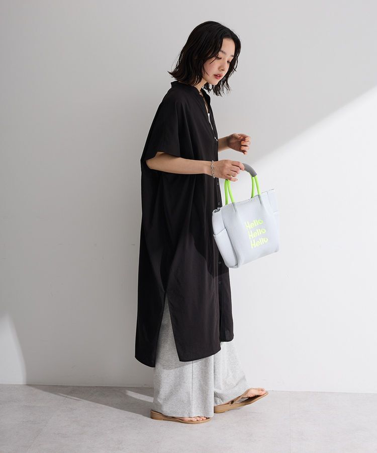 Green Parks「半袖シアースキッパーシャツワンピース」|ワンピース|