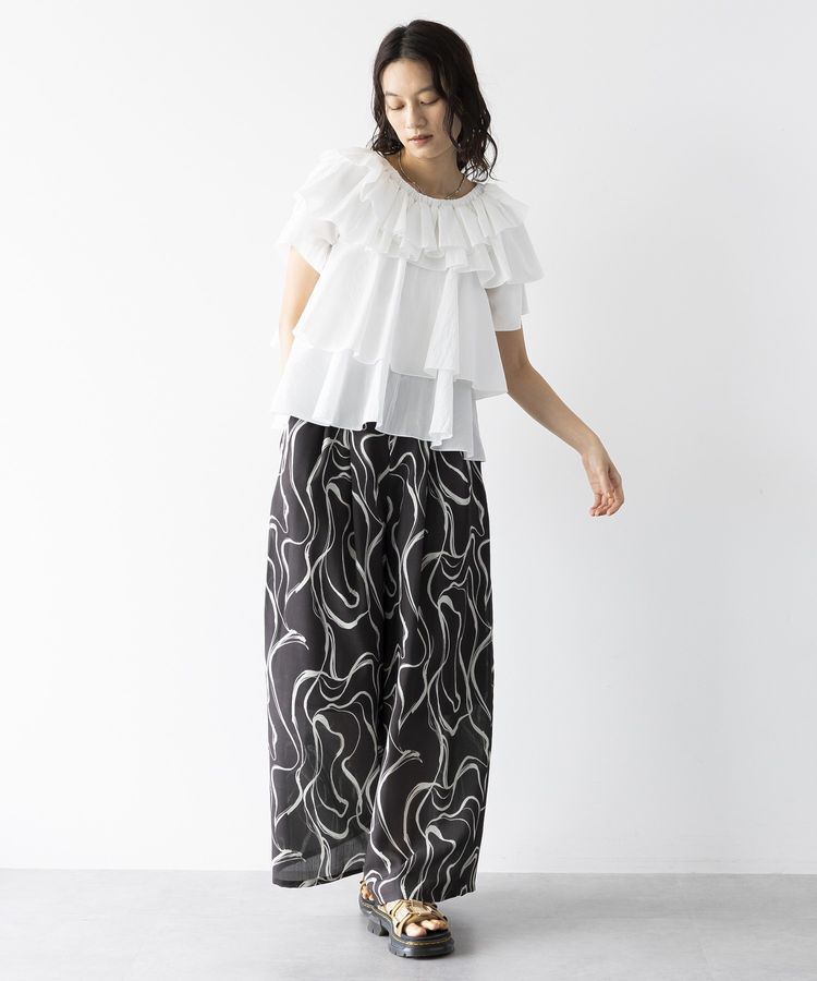 GARAGE OF GOOD CLOTHING「【日本製】線画プリントワイドパンツ」|その他|