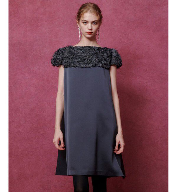 LOULOU WILLOUGHBY「【LOULOU WILLOUGHBY】チュールローズワンピース」|ワンピース|