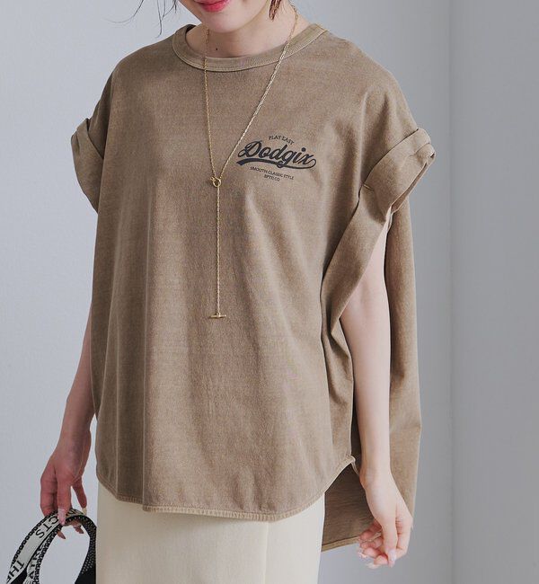  「USAコットンロールスリーブTシャツ」|Tシャツ・カットソー|