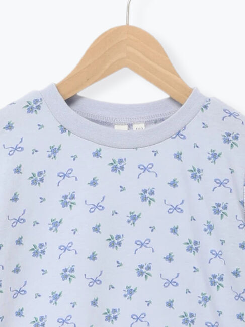 Samansa Mos2 Lagom「肩フリル花柄ロンT」|Tシャツ・カットソー|