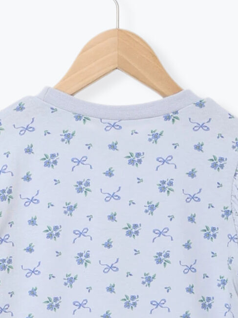 Samansa Mos2 Lagom「肩フリル花柄ロンT」|Tシャツ・カットソー|