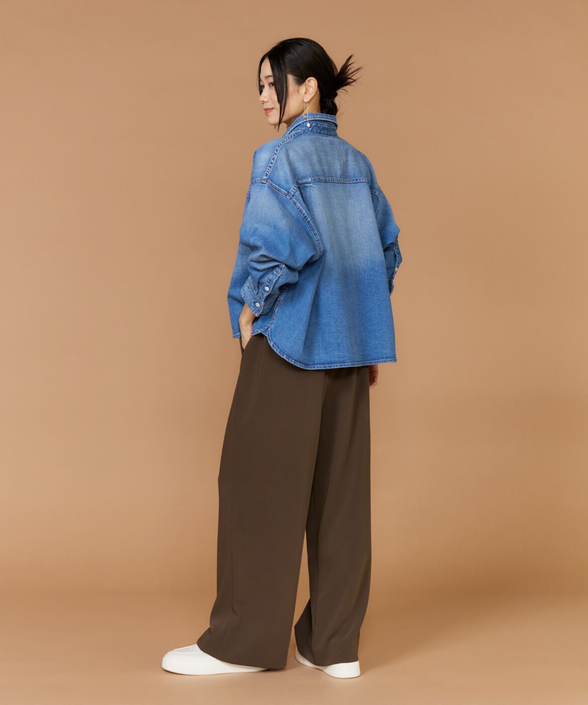 INED「《大きいサイズ》イージーワイドパンツ」|その他|