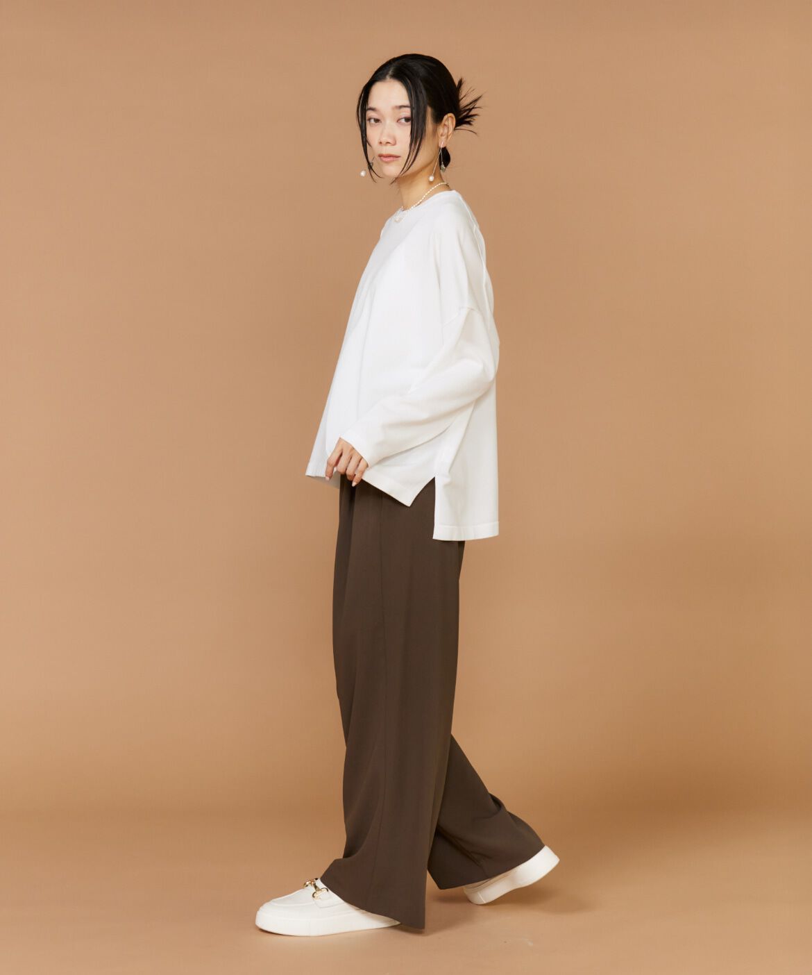 INED「《大きいサイズ》イージーワイドパンツ」|その他|