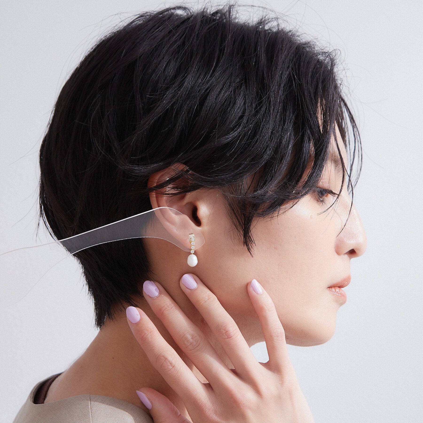 OPAQUE.CLIP「ルーセントパールビジューピアス」|ピアス|