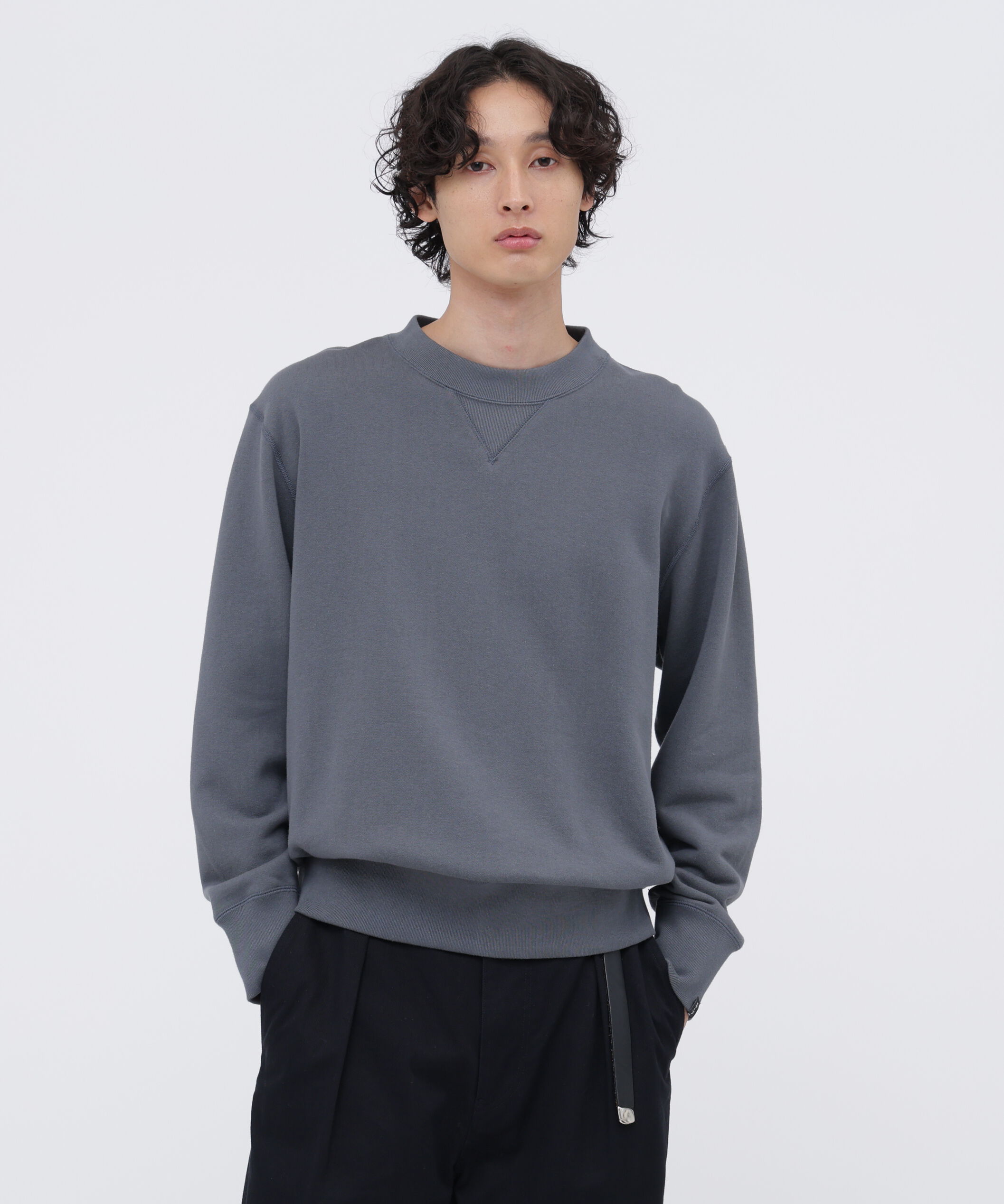 MHL.「LIGHT LOOPBACK COTTON CREW NECK」|Tシャツ・カットソー|DARK BLUE4