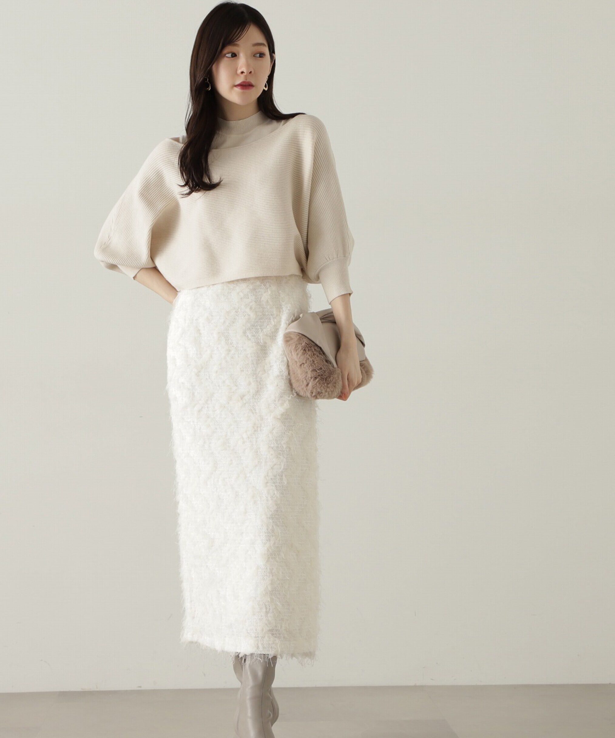 PROPORTION BODY DRESSING「オフショルアンサンブルニット　24AW」|ニット・セーター|