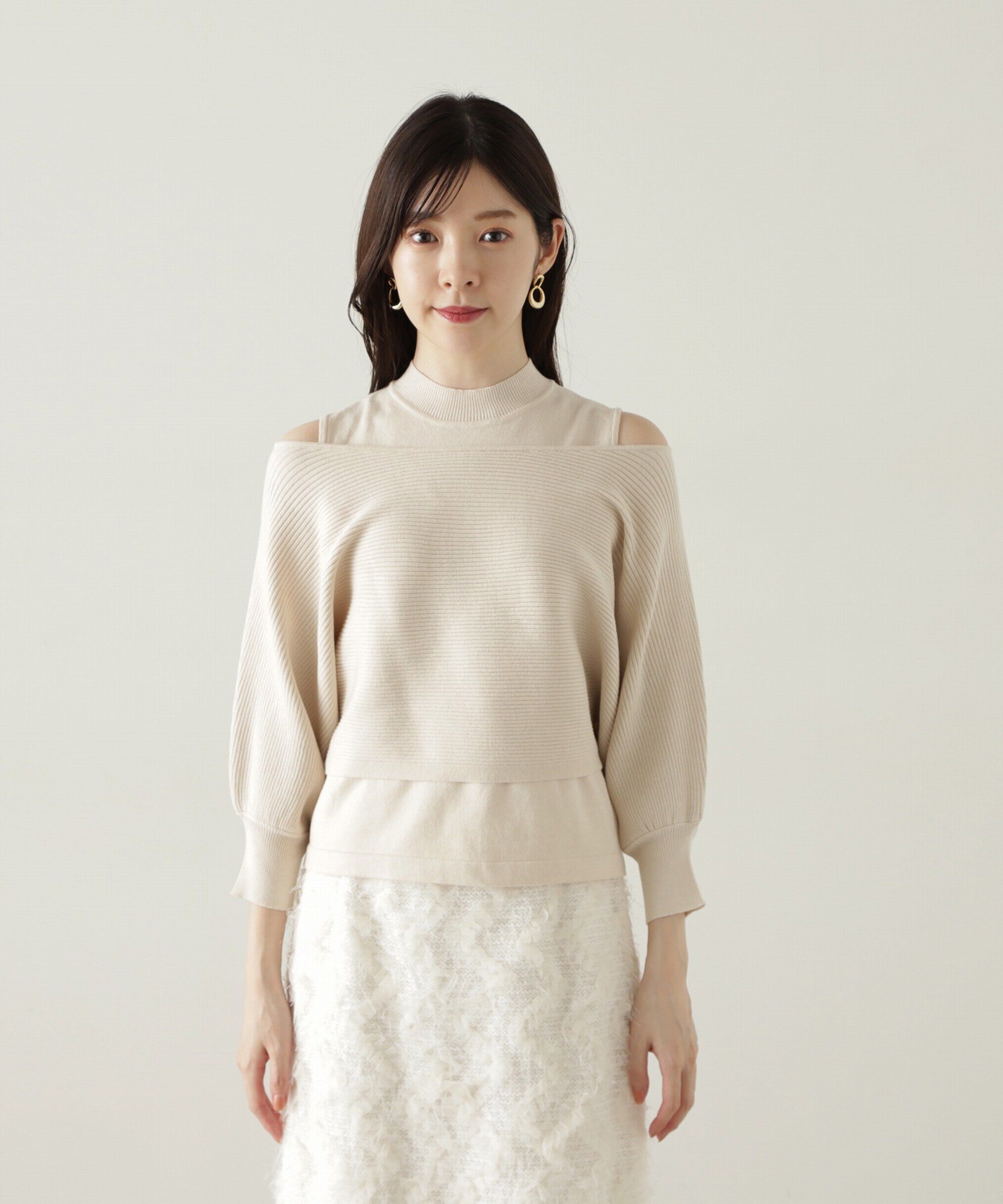 PROPORTION BODY DRESSING「オフショルアンサンブルニット　24AW」|ニット・セーター|