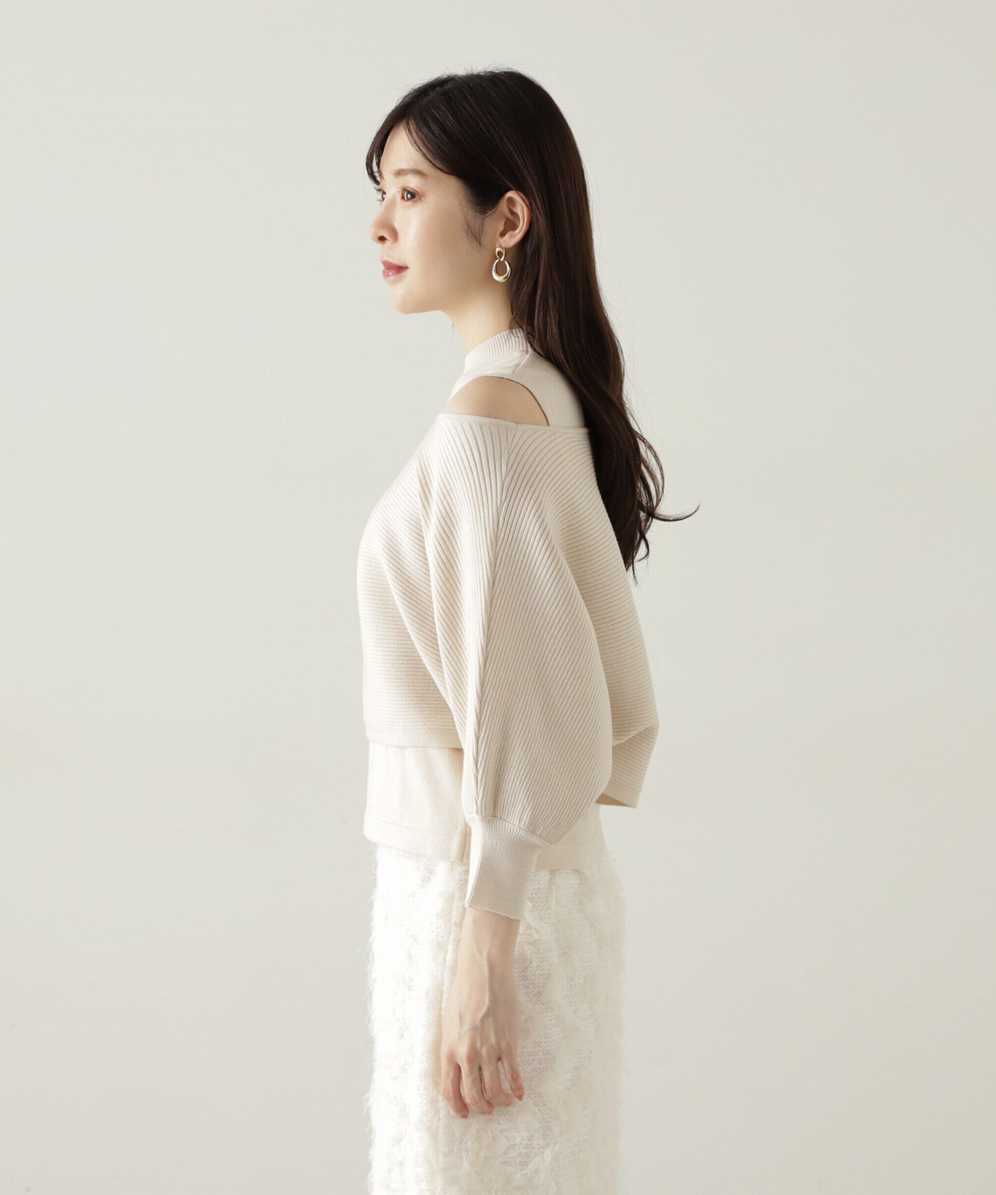 PROPORTION BODY DRESSING「オフショルアンサンブルニット　24AW」|ニット・セーター|