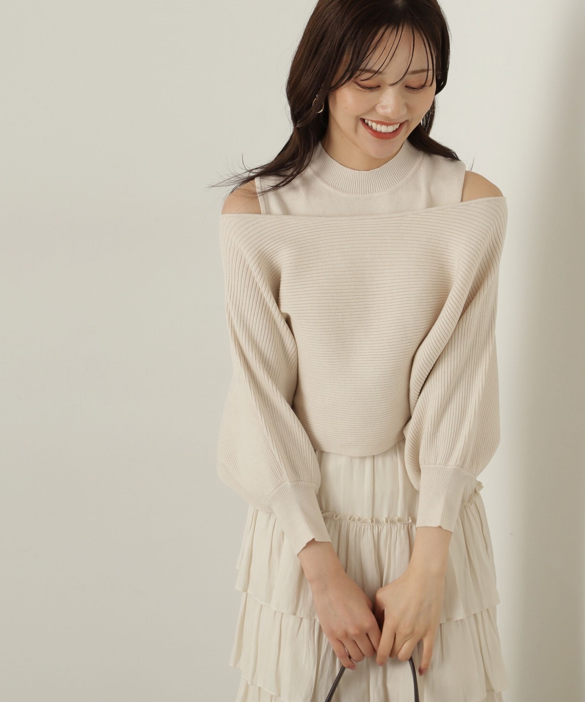 PROPORTION BODY DRESSING「オフショルアンサンブルニット　24AW」|ニット・セーター|