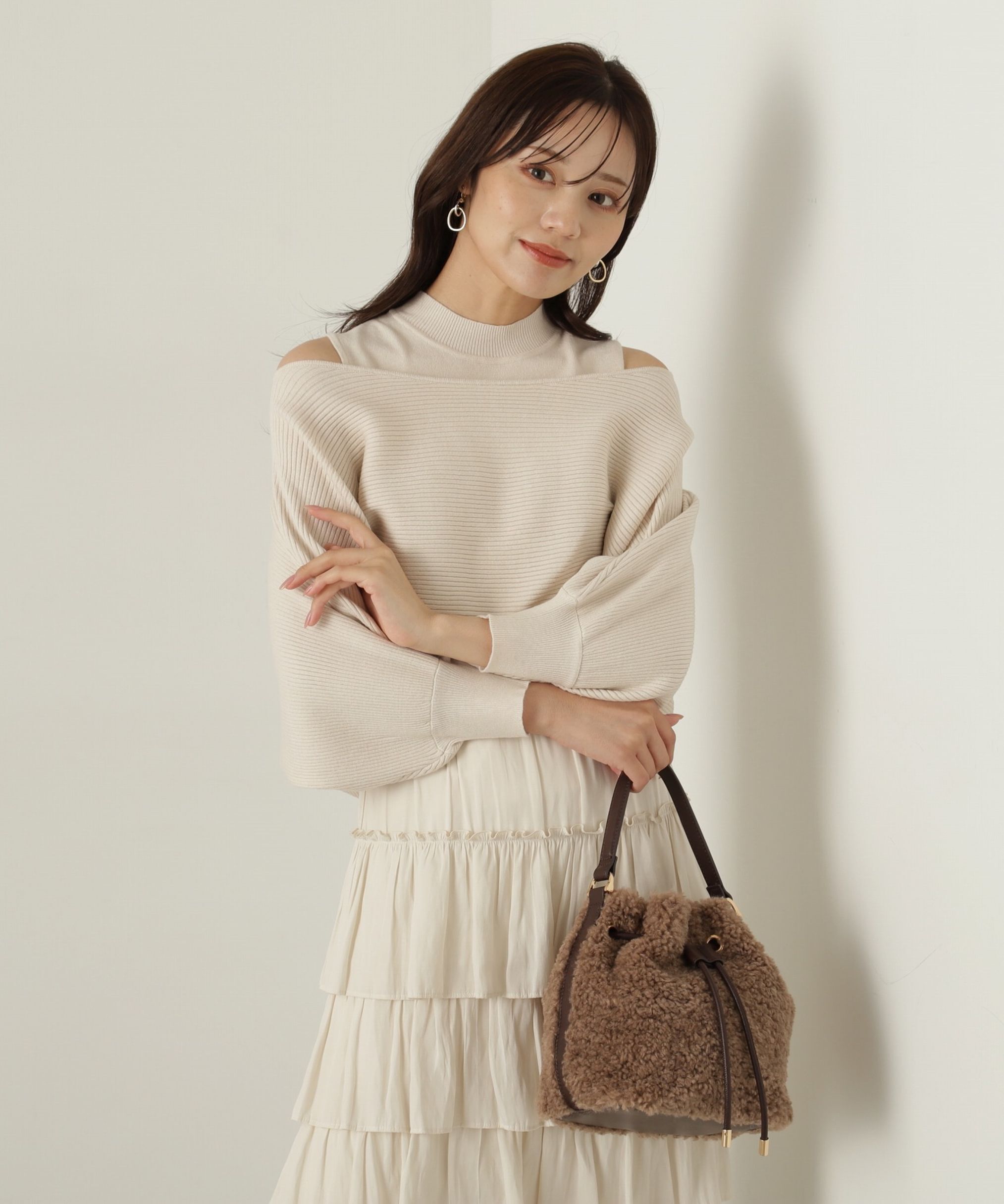 PROPORTION BODY DRESSING「オフショルアンサンブルニット　24AW」|ニット・セーター|