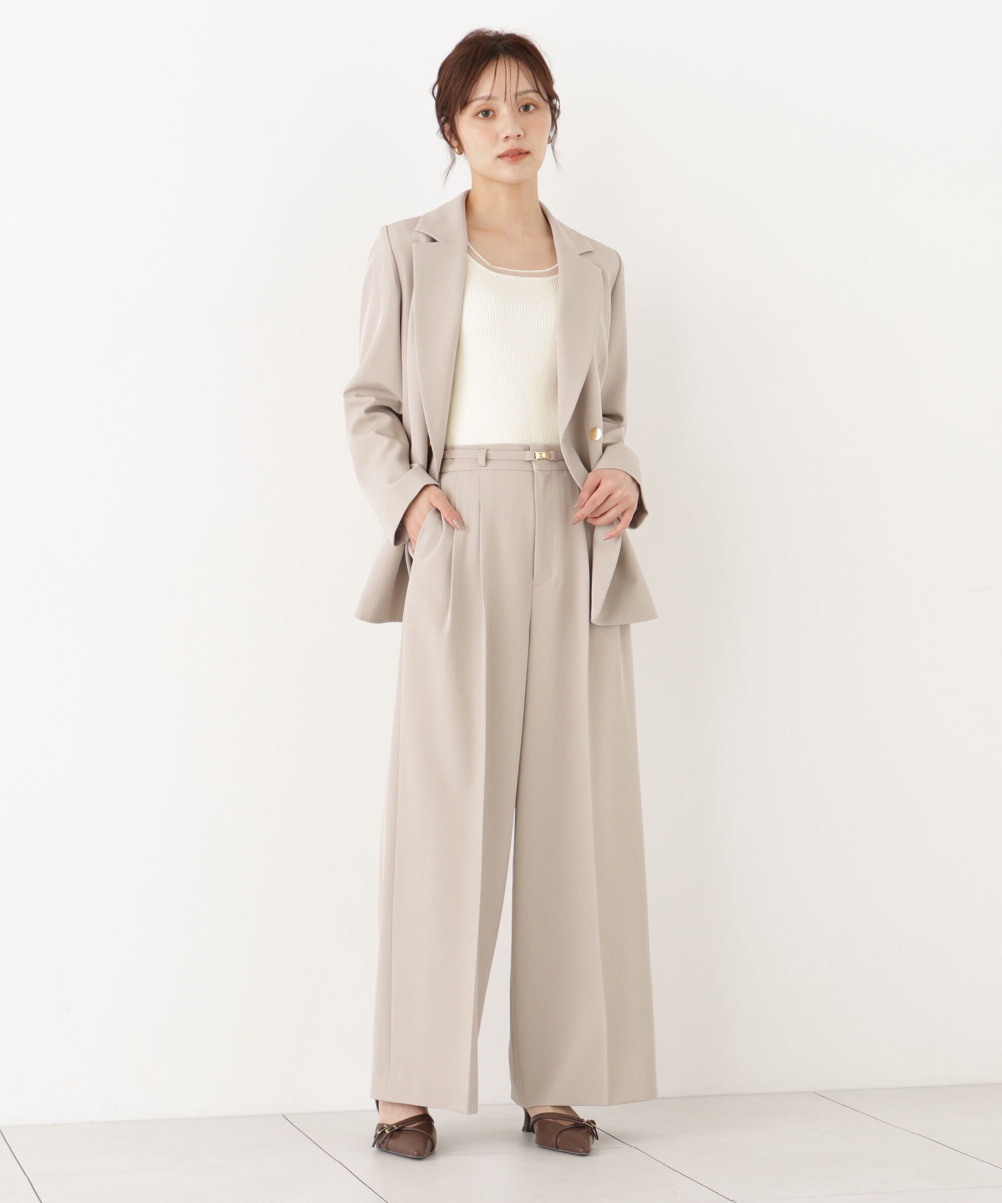 PROPORTION BODY DRESSING「Wブレストワイドパンツ 26AW」|その他|