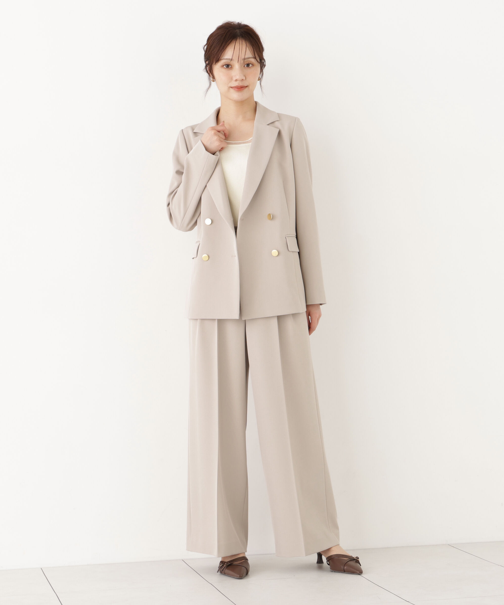 PROPORTION BODY DRESSING「Wブレストワイドパンツ 26AW」|その他|