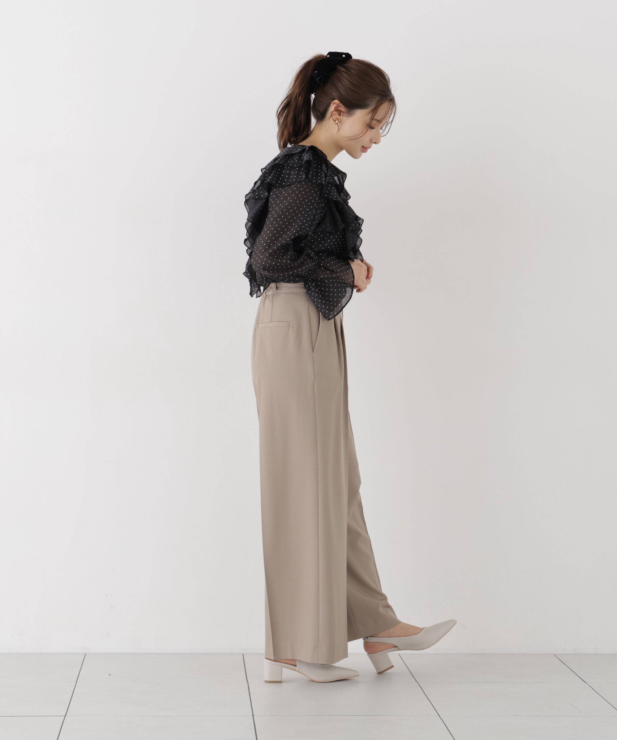 PROPORTION BODY DRESSING「ボリュームラッフルブラウス 26AW」|シャツ・ブラウス|