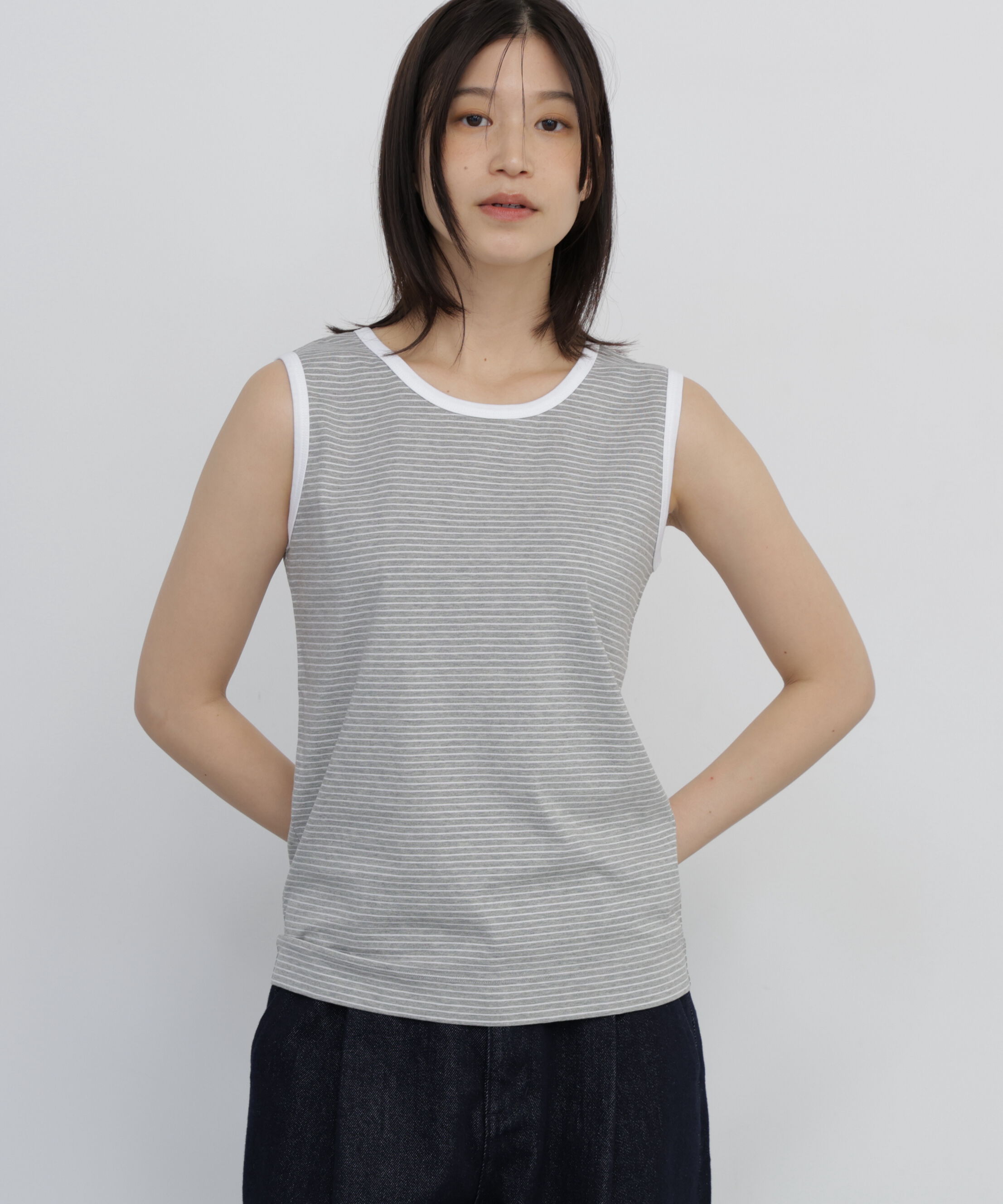  「《大人気追加！》ハイゲージボーダータンクトップ」|Tシャツ・カットソー|