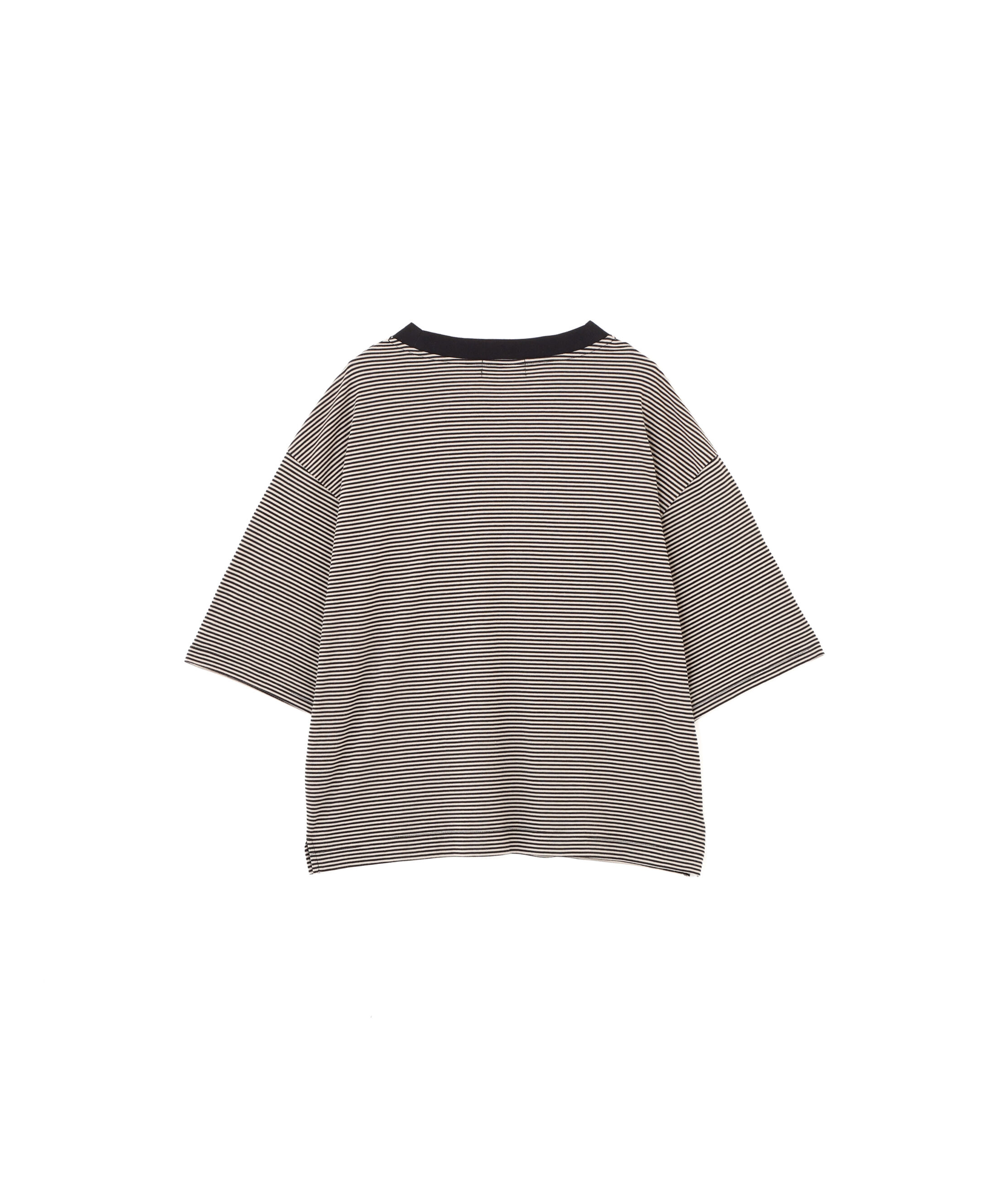  「COTTON MINI STRIPE JERSEY TOP」|Tシャツ・カットソー|