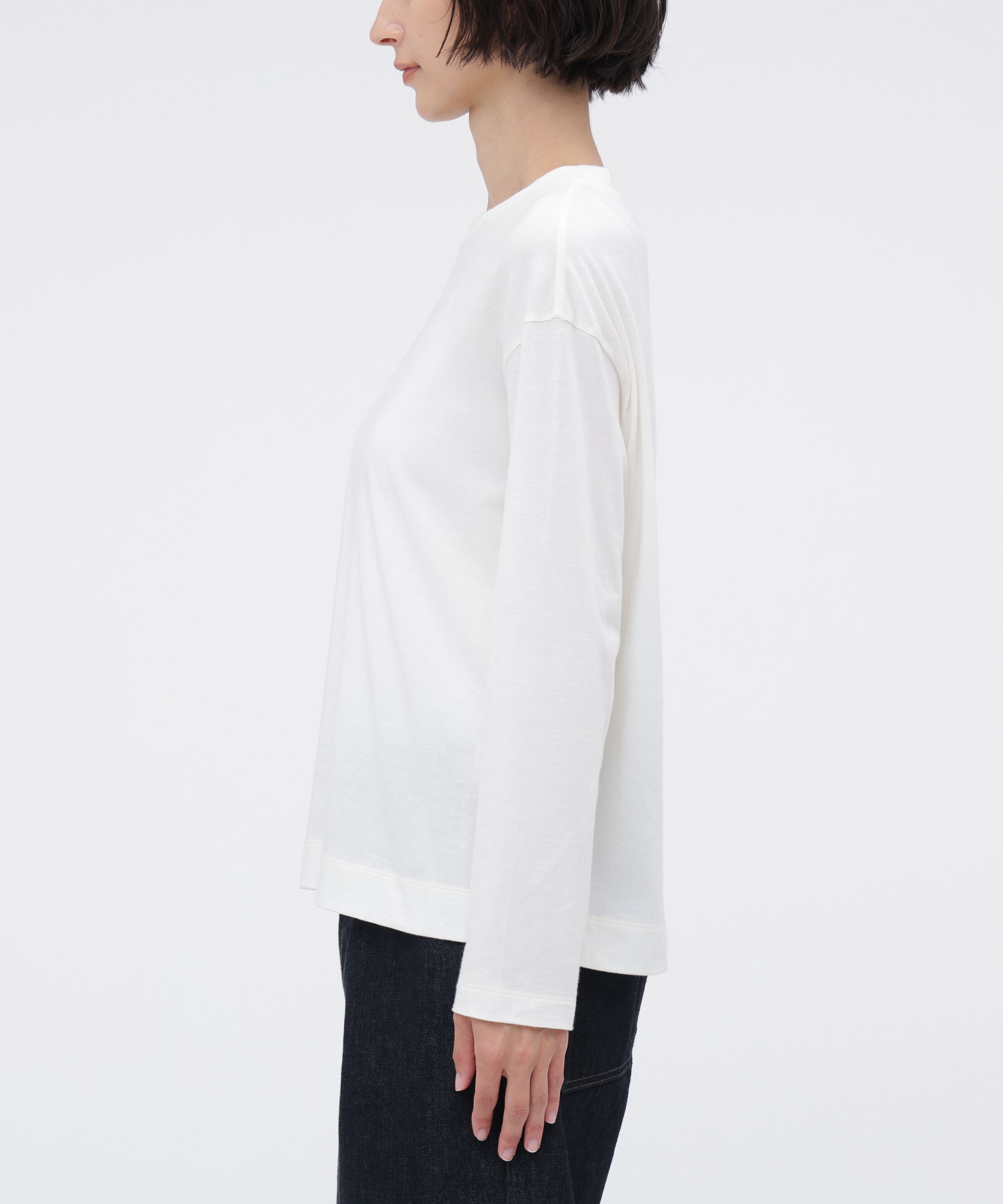  「COTTON CASHMERE JERSEY TOP」|Tシャツ・カットソー|