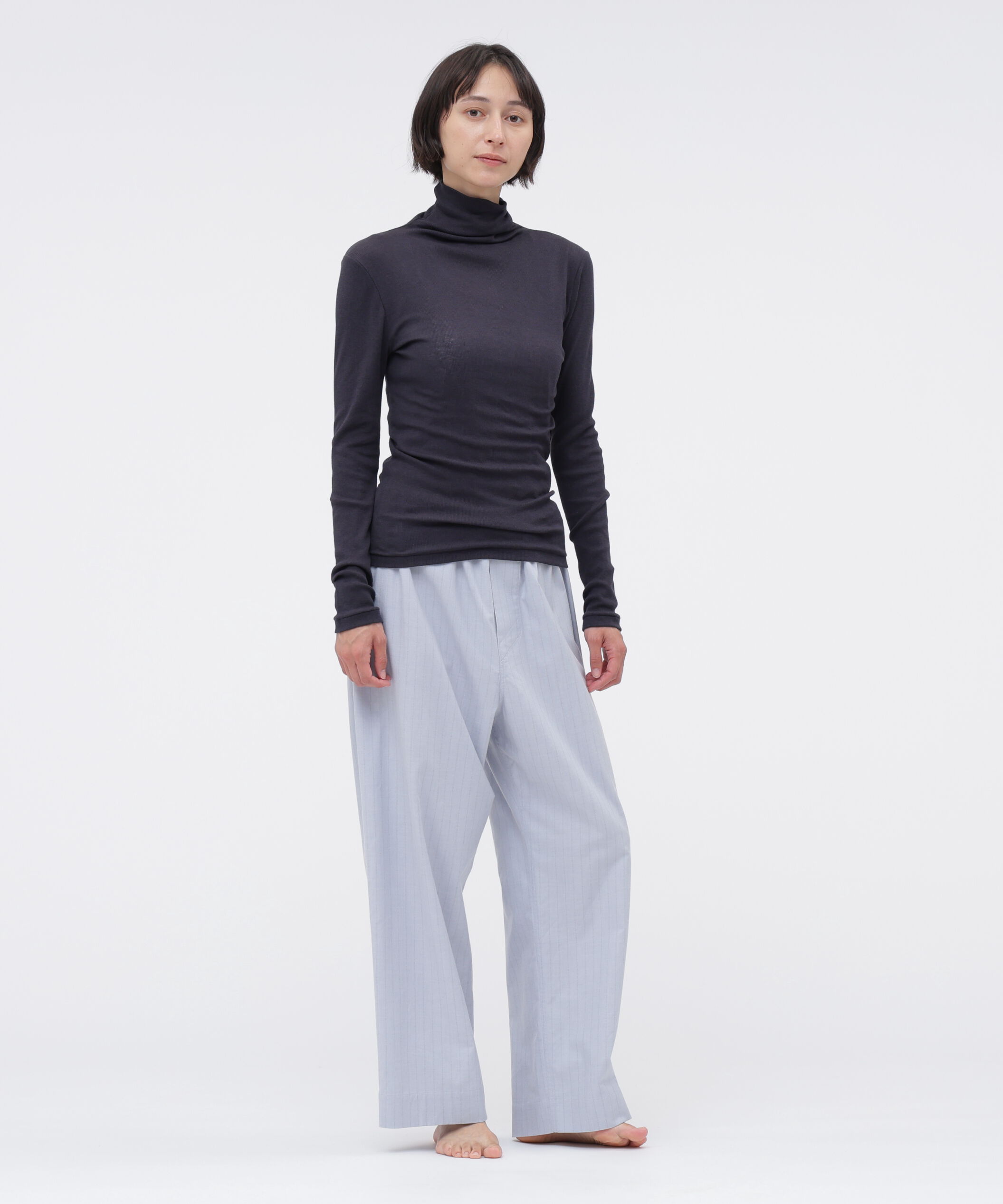MARGARET HOWELL HOUSEHOLDGOODS「COTTON SILK RIB TOP」|Tシャツ・カットソー|