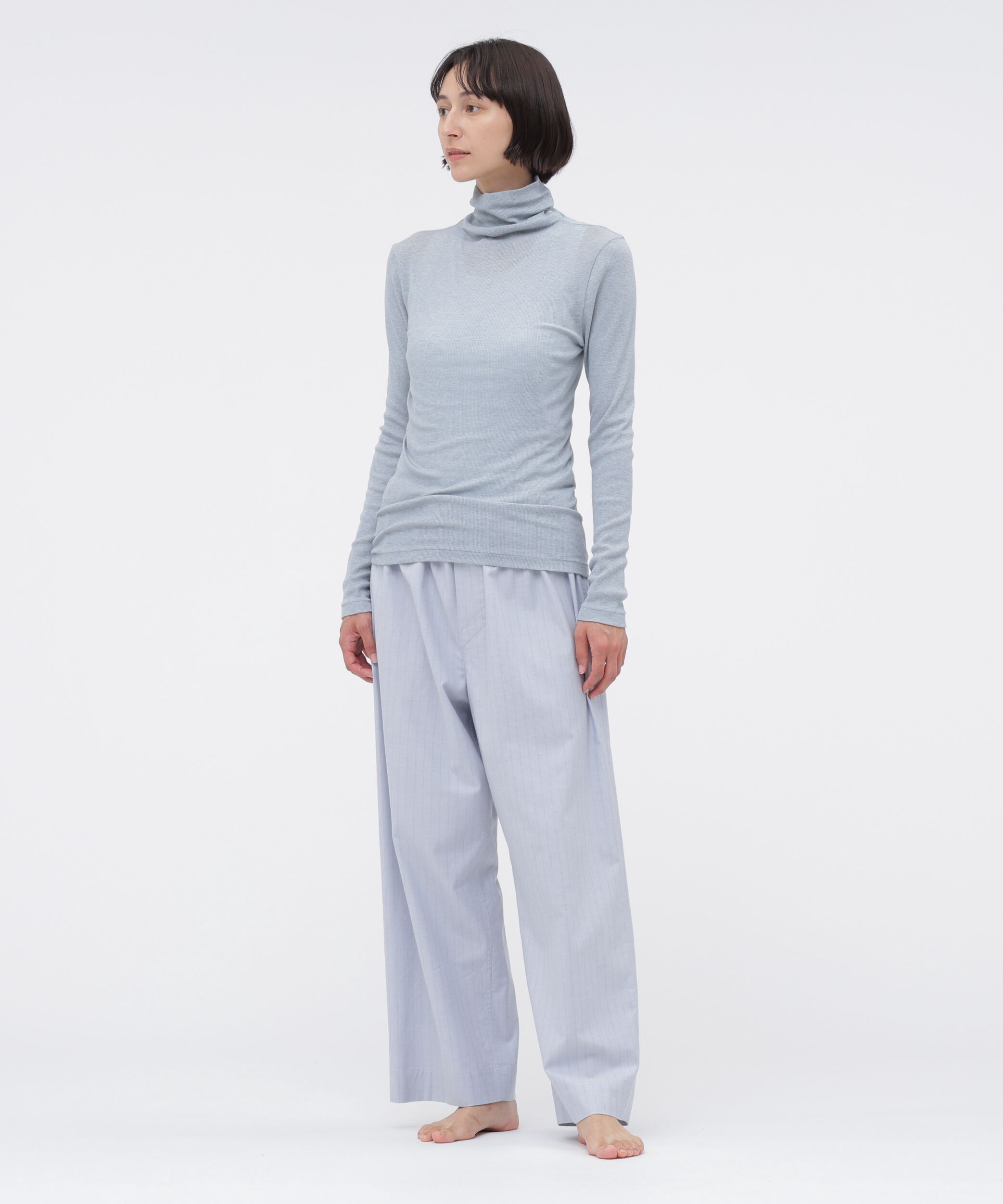 MARGARET HOWELL HOUSEHOLDGOODS「COTTON SILK RIB TOP」|Tシャツ・カットソー|