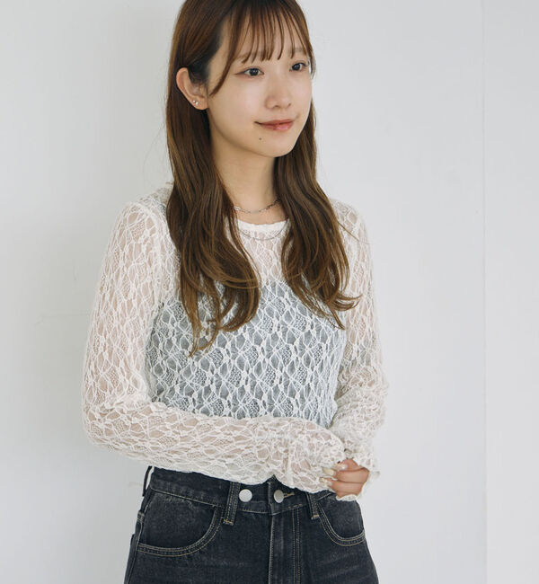 archives「フロッキードットアソートカットレースＴＯＰＳ」|Tシャツ・カットソー|IVORY