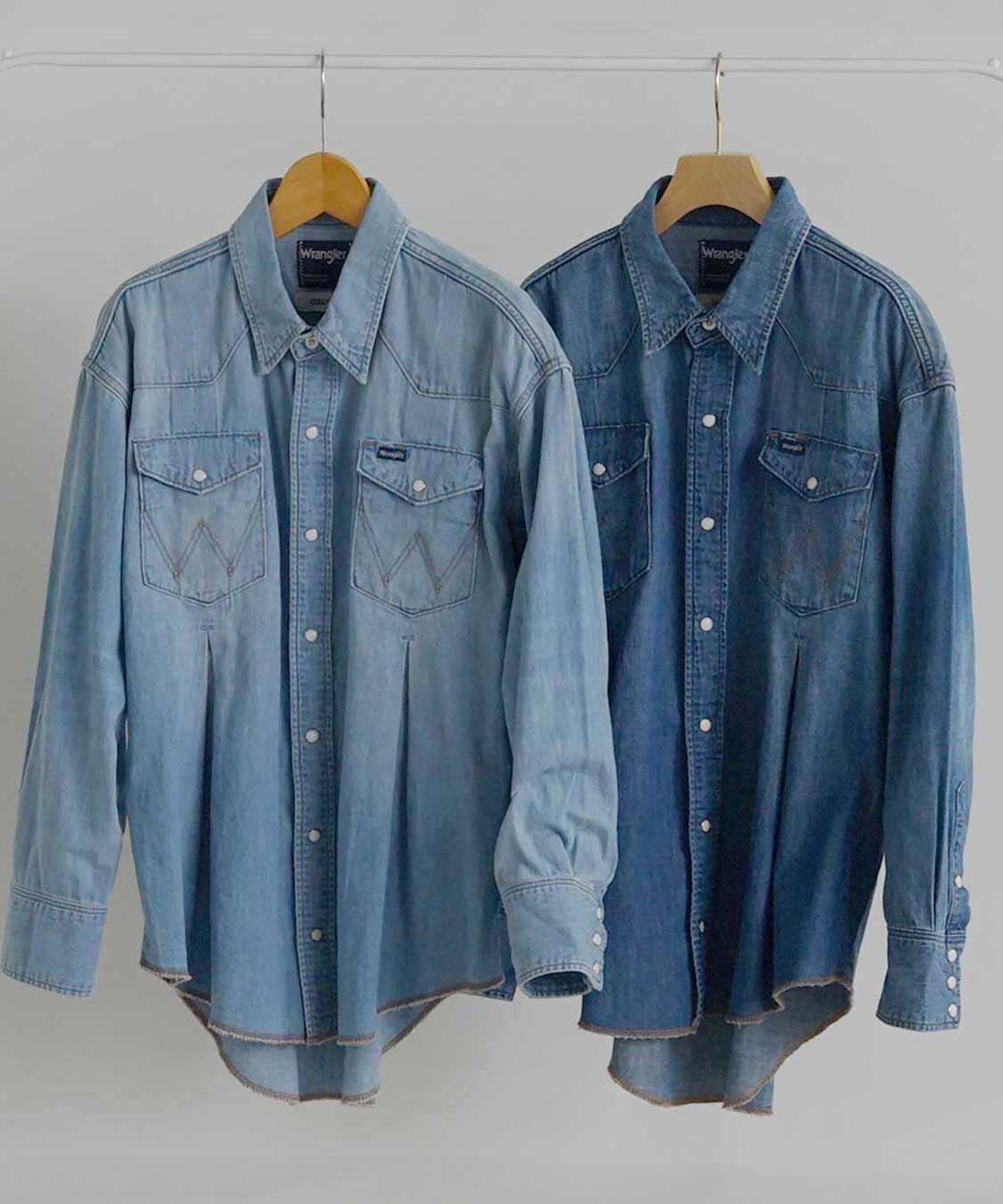 COCO DEAL「《COCO DEAL/Wrangler》ウエストタックデニムシャツ」|シャツ・ブラウス|