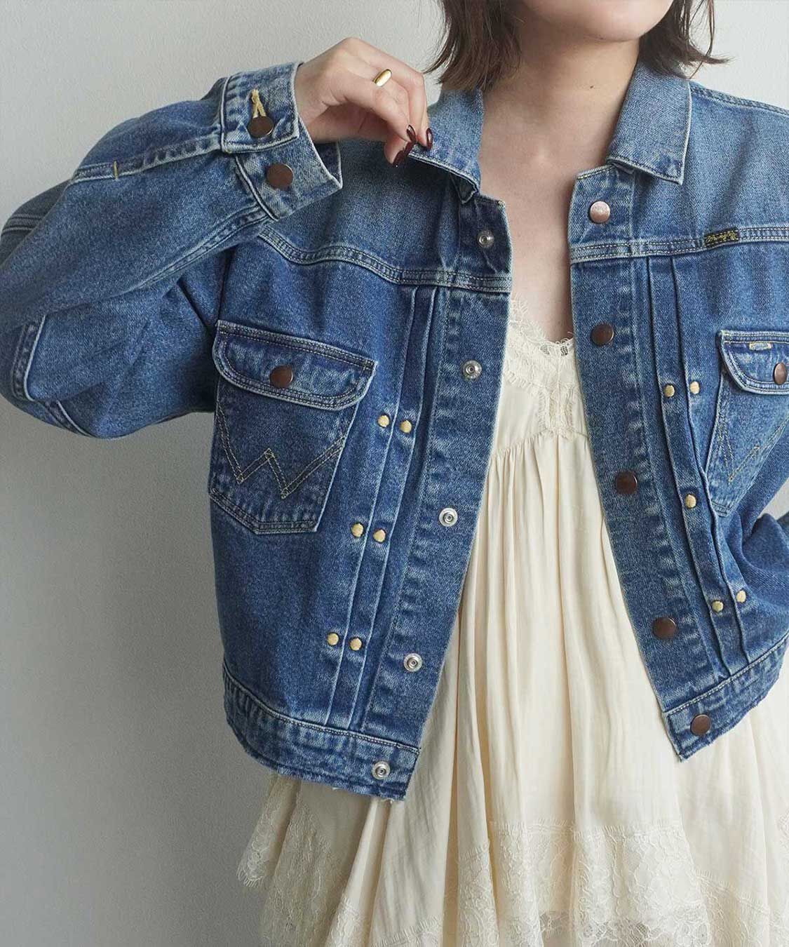 COCO DEAL「《COCO DEAL/Wrangler》カットオフショートGジャン」|デニムジャケット|