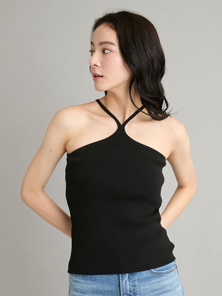 Mila Owen「【UVカット】【ウォッシャブル】【吸水速乾】アクティブリブニット2WAYキャミソール」|キャミソール|