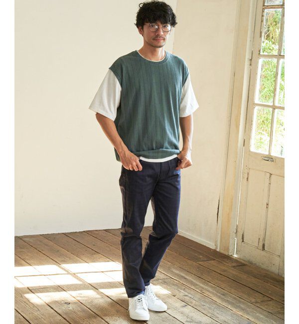 ikka「5分袖フェイクベストTシャツ」|Tシャツ・カットソー|