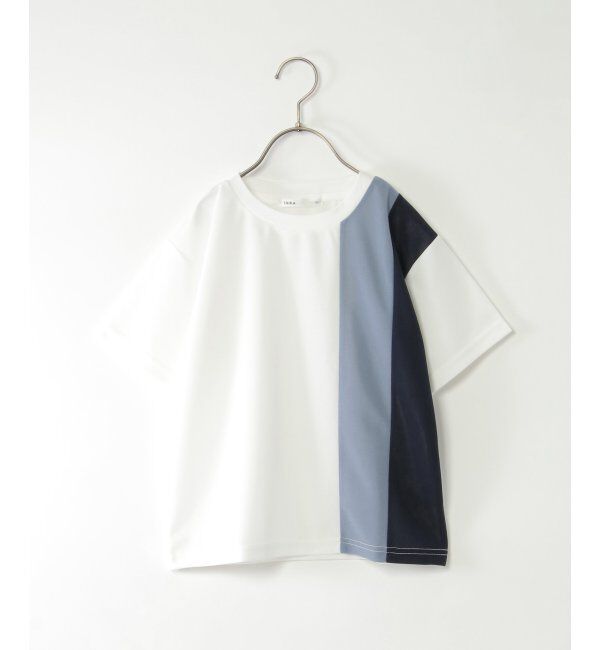 ikka kids「【親子おそろい】速乾COOL縦切り替えTシャツ（120~160cm）」|Tシャツ・カットソー|ホワイト