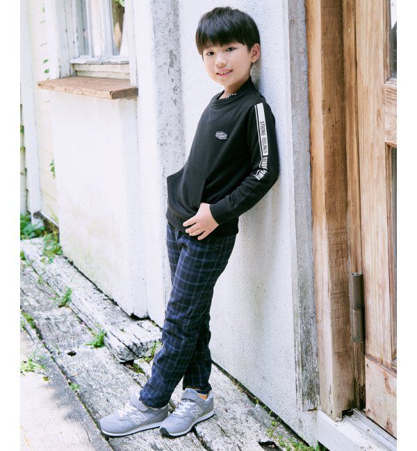 ikka kids「ミニハイネック袖ロゴトレーナー（120~160cm）」|Tシャツ・カットソー|