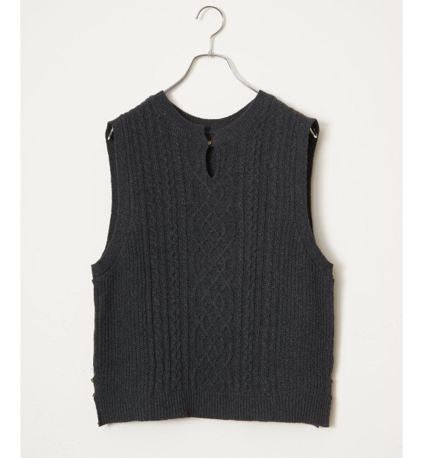 Lbc with Life「ウール混ケーブル2WAYベスト」|ニット・セーター|