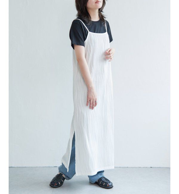 VENCE share style「ウェーブパイピングキャミワンピース」|ワンピース|