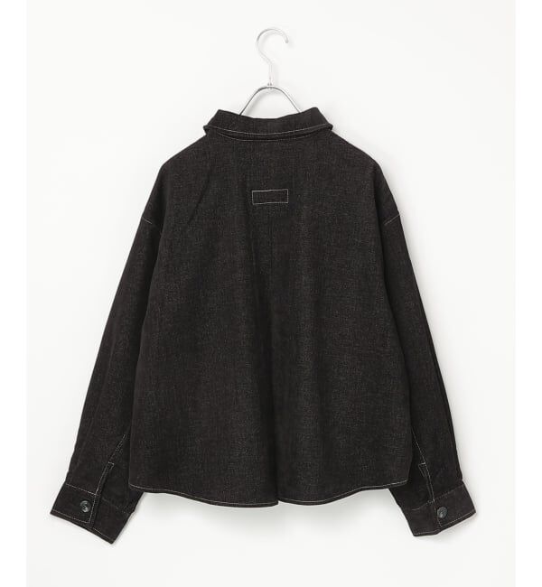 VENCE share style「【セットアップ対応】ベロアデニムステンカラーショートジャケット」|ブルゾン・スタジャン|