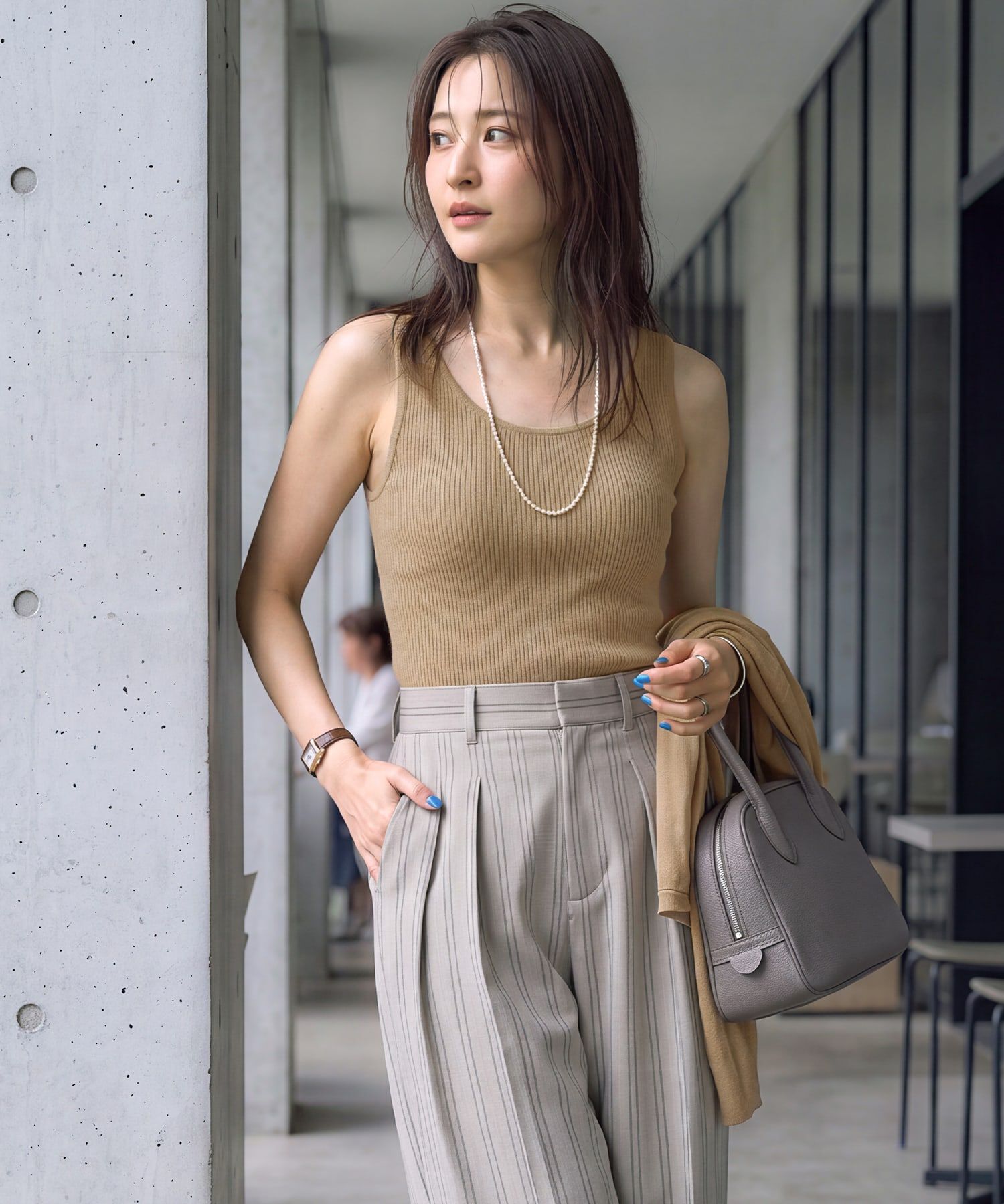 STYLE DELI「薄手なヌケ感とろみニットカーデセット」|Tシャツ・カットソー|