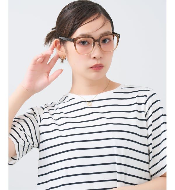  「小顔に見せてくれる計算されたウェリントン型 レンズ交換券付」|メガネ|濃ブラウン1