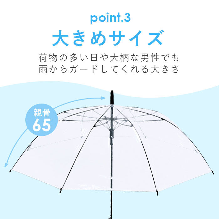 BACKYARD FAMILY「ビニール傘 65cm 通販 傘 透明 長傘 ジャンプ傘 透明傘 雨傘 かさ レディース メンズ」|傘|