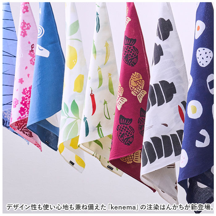 BACKYARD FAMILY「kenema ケネマ ハンカチ 通販 注染はんかち ハンドタオル 手拭き 幅広 小風呂敷 ミニ」|ハンカチ|