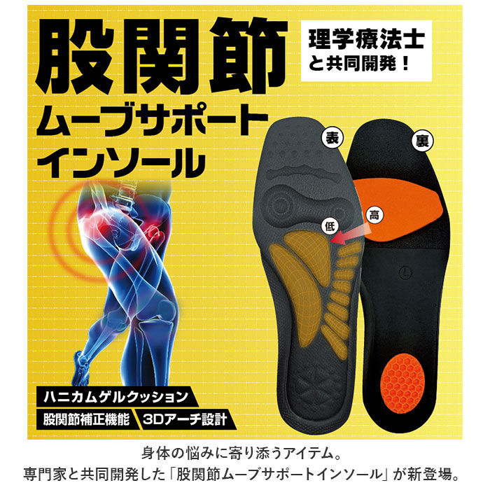 BACKYARD FAMILY「股関節 インソール 通販 股関節ムーブサポートインソール 中敷きインソール 中敷き 中敷」|その他|