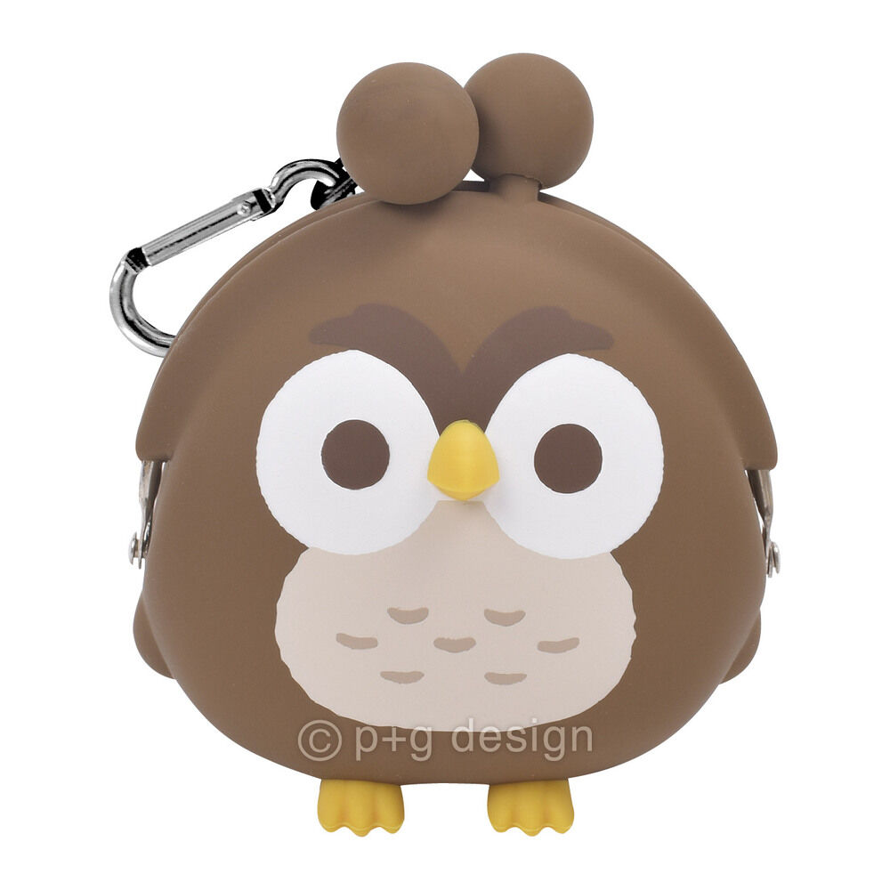 BACKYARD FAMILY「シリコン がま口 キャラクター 通販 シリコンポーチ がま口財布 シリコン財布 がま口ポーチ」|ポーチ|ブラウン1