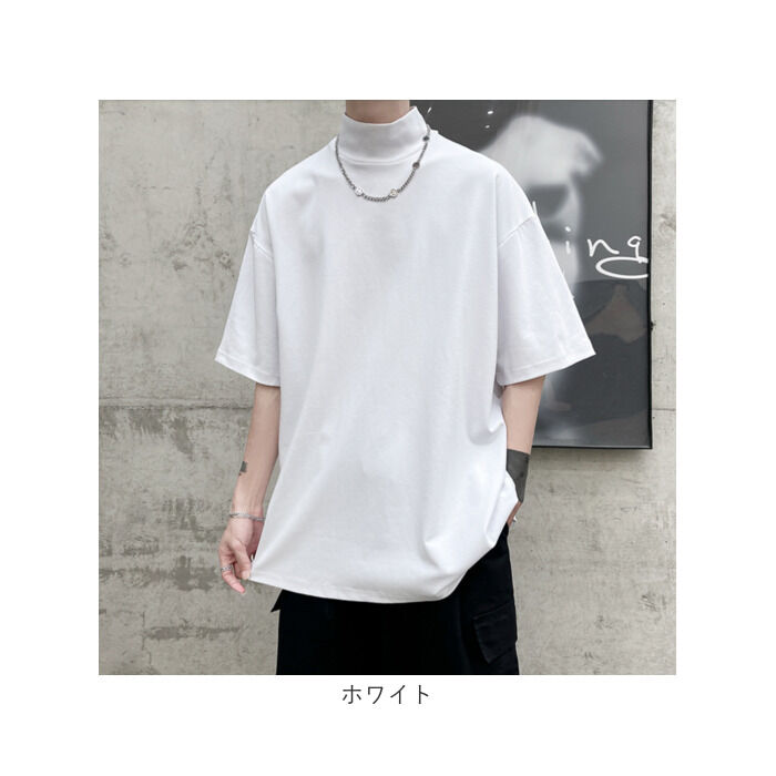 BACKYARD FAMILY「ハイネックシャツ メンズ カットソー シャツ メンズシャツ 半袖」|Tシャツ・カットソー|